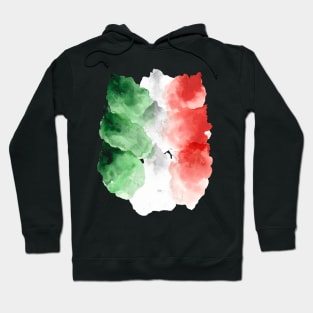 Watercolor Italy Flag Hoodie